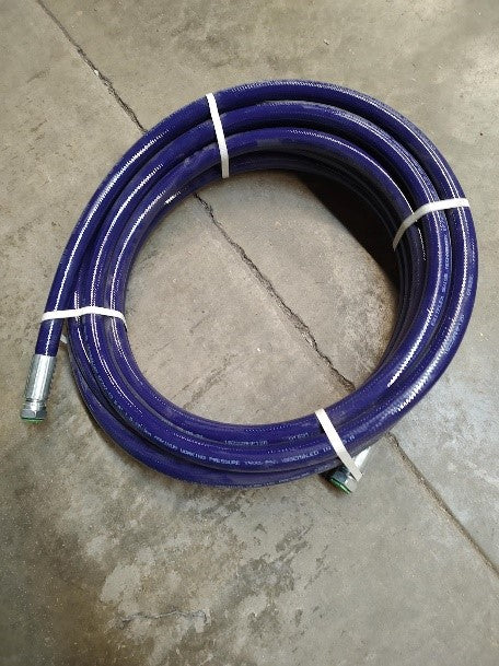 ¾” x 50’ hose; nylon core, 7500PSI