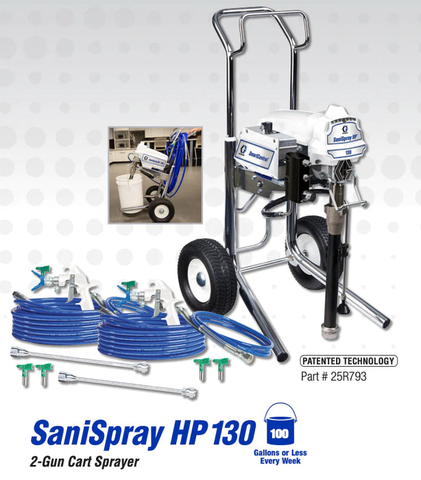 SaniSpray HP 130 2-Gun Cart Sprayer